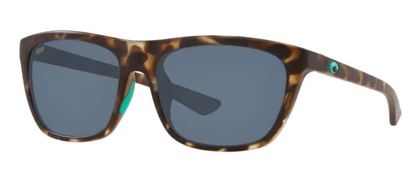 Costa Del Mar Womens Cheeca Matte Shadow Tortoise Frame - Gray 580 Plastic Lens - Polarized Sunglasses