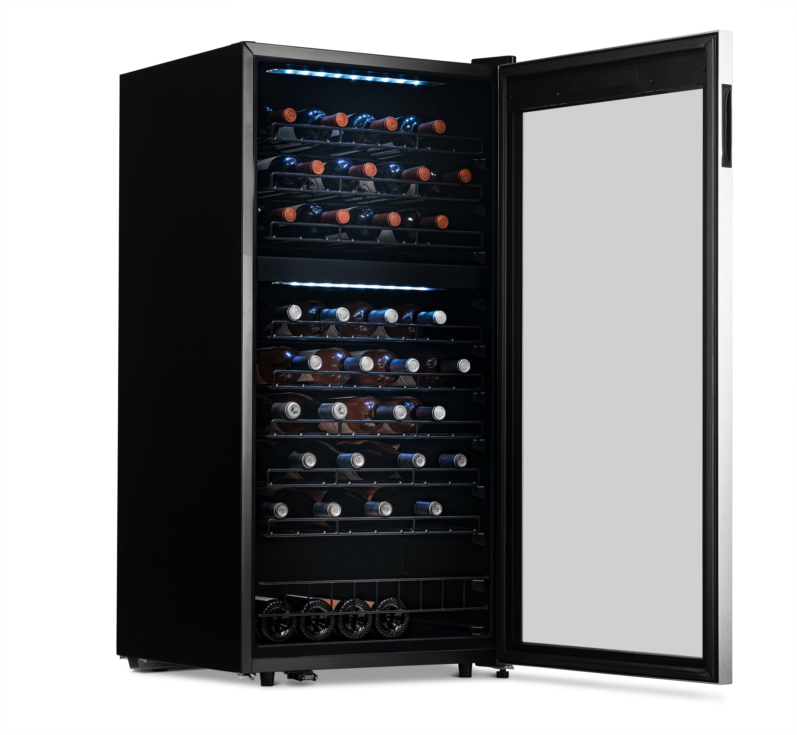 NewAir Freestanding 76 Bottle Dual Zone Compressor Wine Fridge
