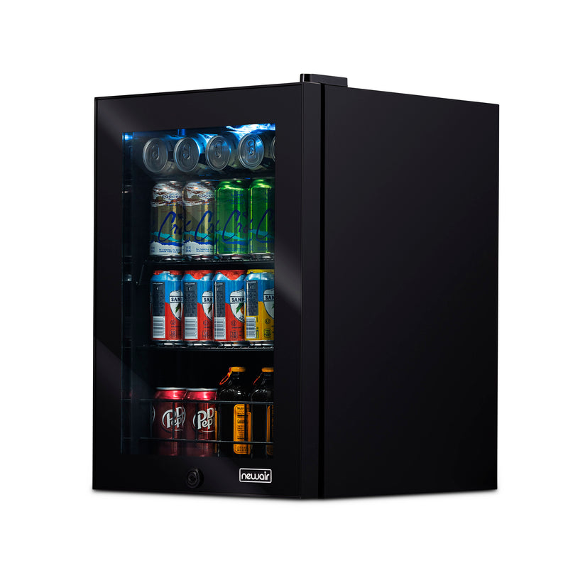 NewAir 90 Can Freestanding Beverage Fridge with Adjustable Shelves and Lock