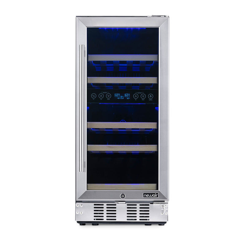 NewAir 15" Built-In 29 Bottle Dual Zone Compressor Wine Cooler