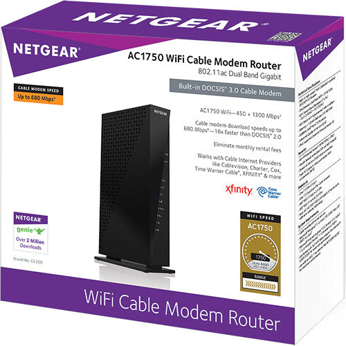 NETGEAR Dual Band Wireless-AC1750 Wi-Fi Cable Modem Router – ShopCGX
