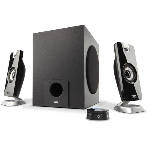 Cyber Acoustics 3-Piece Flat Panel Design Subwoofer Satellite