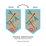 Evergreen Dragonflies Garden Burlap Flag