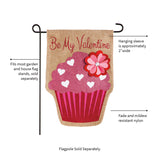 Evergreen "Be My Valentine" Garden Burlap Flag