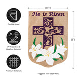 Evergreen Easter Lily Burlap Garden Flag