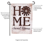 Evergreen Windmill Home Sweet Home Garden Linen Flag