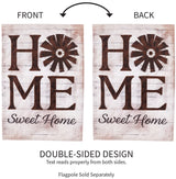Evergreen Windmill Home Sweet Home Garden Linen Flag