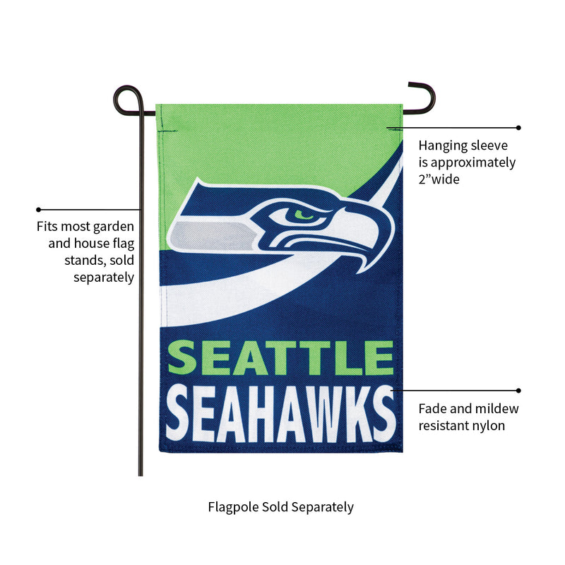 Team Sports America Seattle Seahawks Burlap Garden Flag