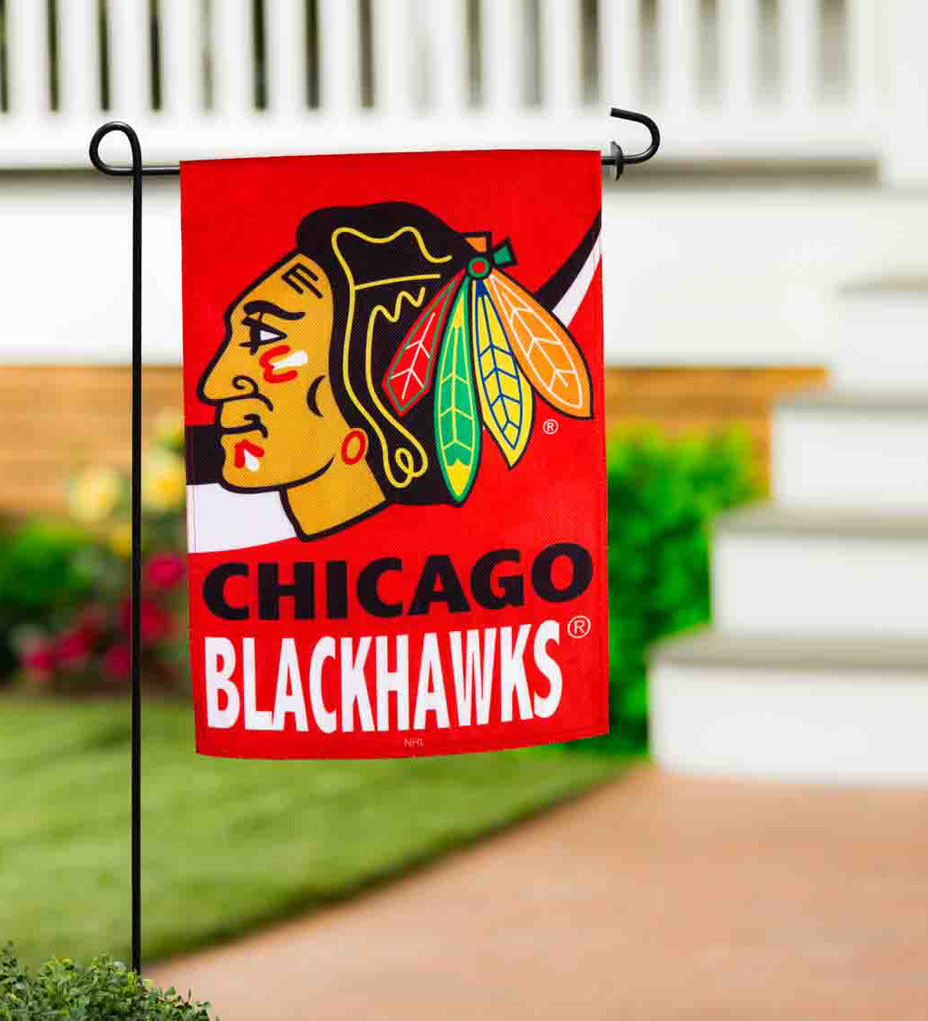 Team Sports America Chicago Blackhawks Burlap Garden Flag