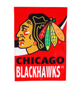 Team Sports America Chicago Blackhawks Burlap Garden Flag