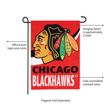 Team Sports America Chicago Blackhawks Burlap Garden Flag