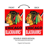 Team Sports America Chicago Blackhawks Burlap Garden Flag