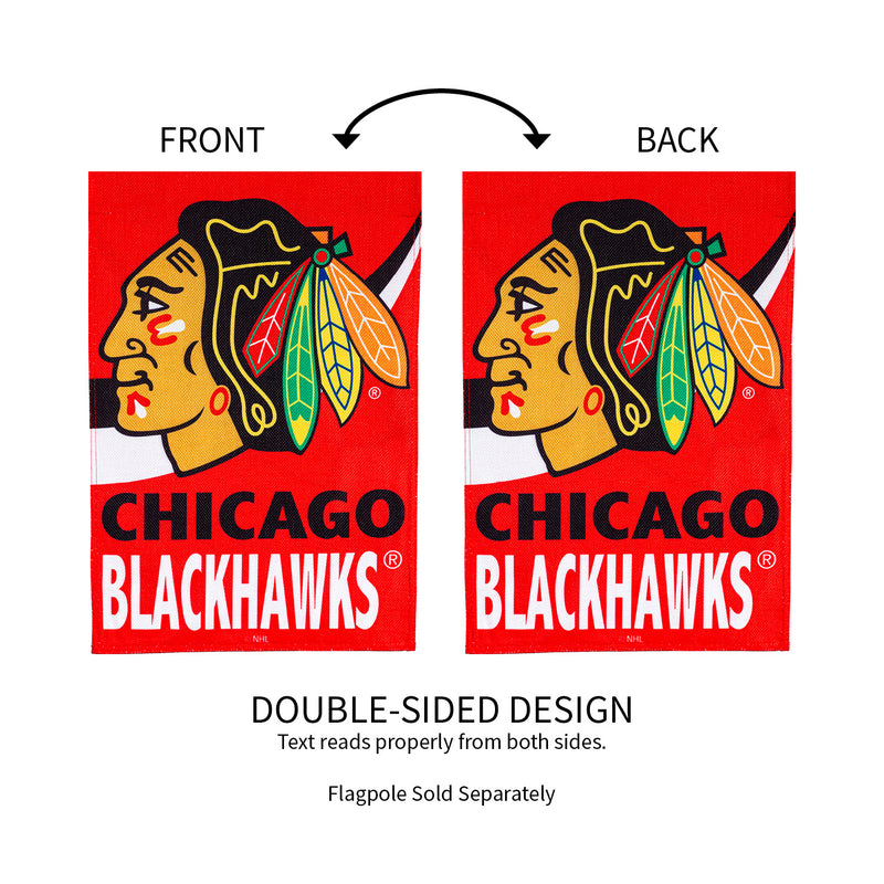 Team Sports America Chicago Blackhawks Burlap Garden Flag