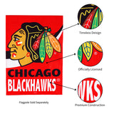 Team Sports America Chicago Blackhawks Burlap Garden Flag