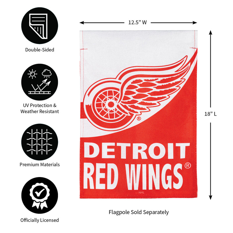 Team Sports America Detroit Red Wings Burlap Garden Flag