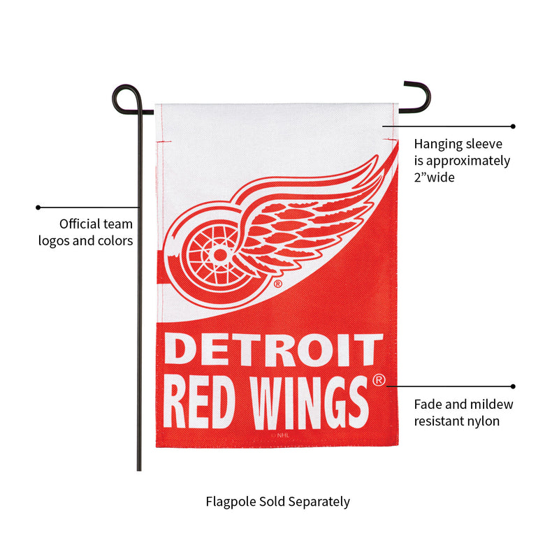 Team Sports America Detroit Red Wings Burlap Garden Flag