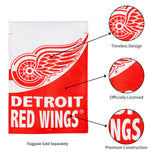 Team Sports America Detroit Red Wings Burlap Garden Flag