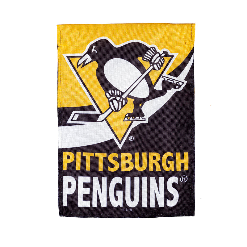 Team Sports America Pittsburgh Penguins Burlap Garden Flag