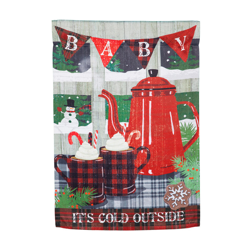 Evergreen Baby It's Cold Outside Garden Suede Flag