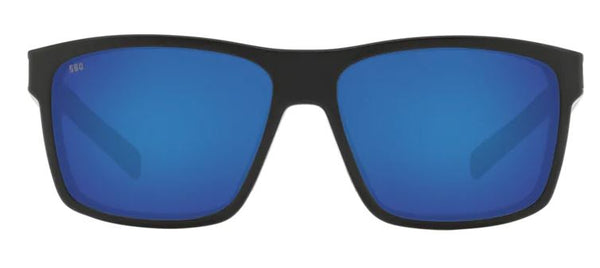 Costa Del Mar Slack Tide Shiny Black Frame - Blue Mirror 580 Glass Lens - Polarized Sunglasses