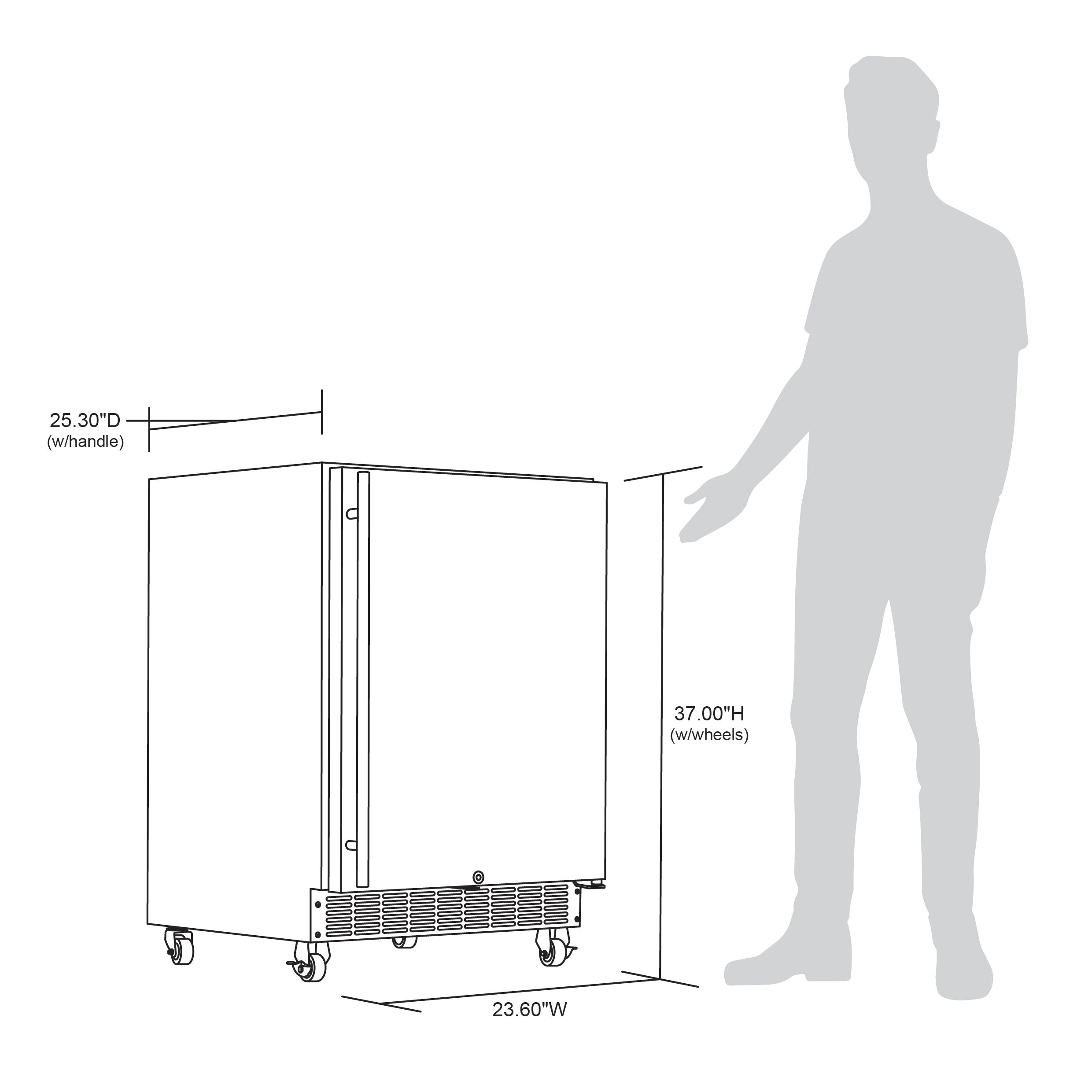 NewAir 24” Built-in 160 Can Outdoor Beverage Fridge