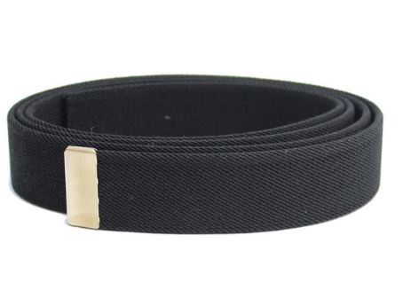 Vanguard CG Belt 1-1/4" BLK Elastic Nickel Silver Tip