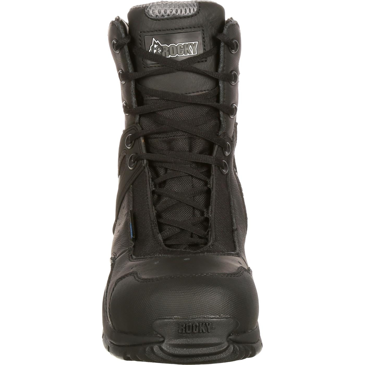 Rocky Womens 1st Med Carbon Fiber Toe Puncture-Resistant Side-Zip Waterproof Public Service Boot