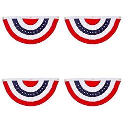 Evergreen Small Patriotic Bunting Flag - Set of 4