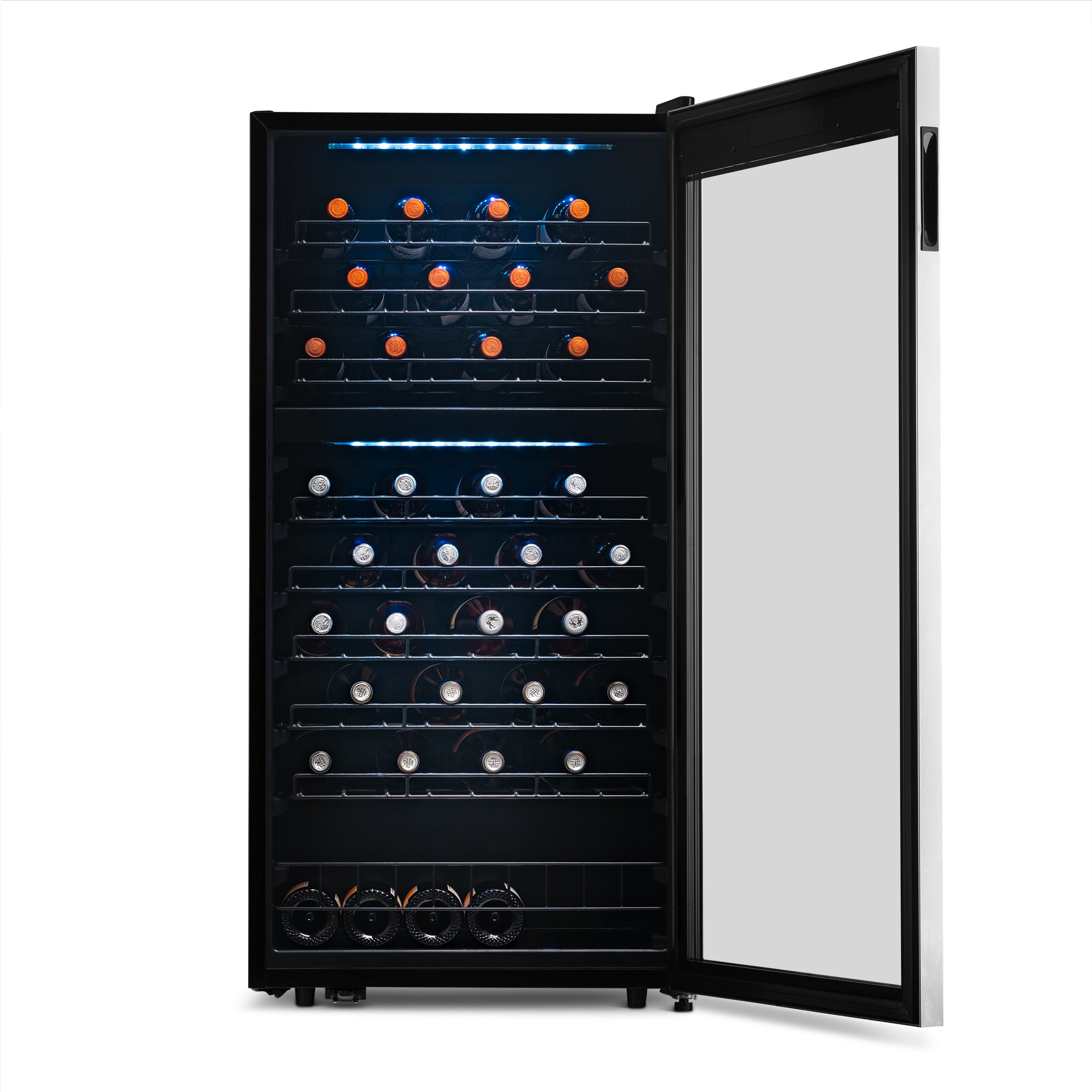 NewAir Freestanding 76 Bottle Dual Zone Compressor Wine Fridge
