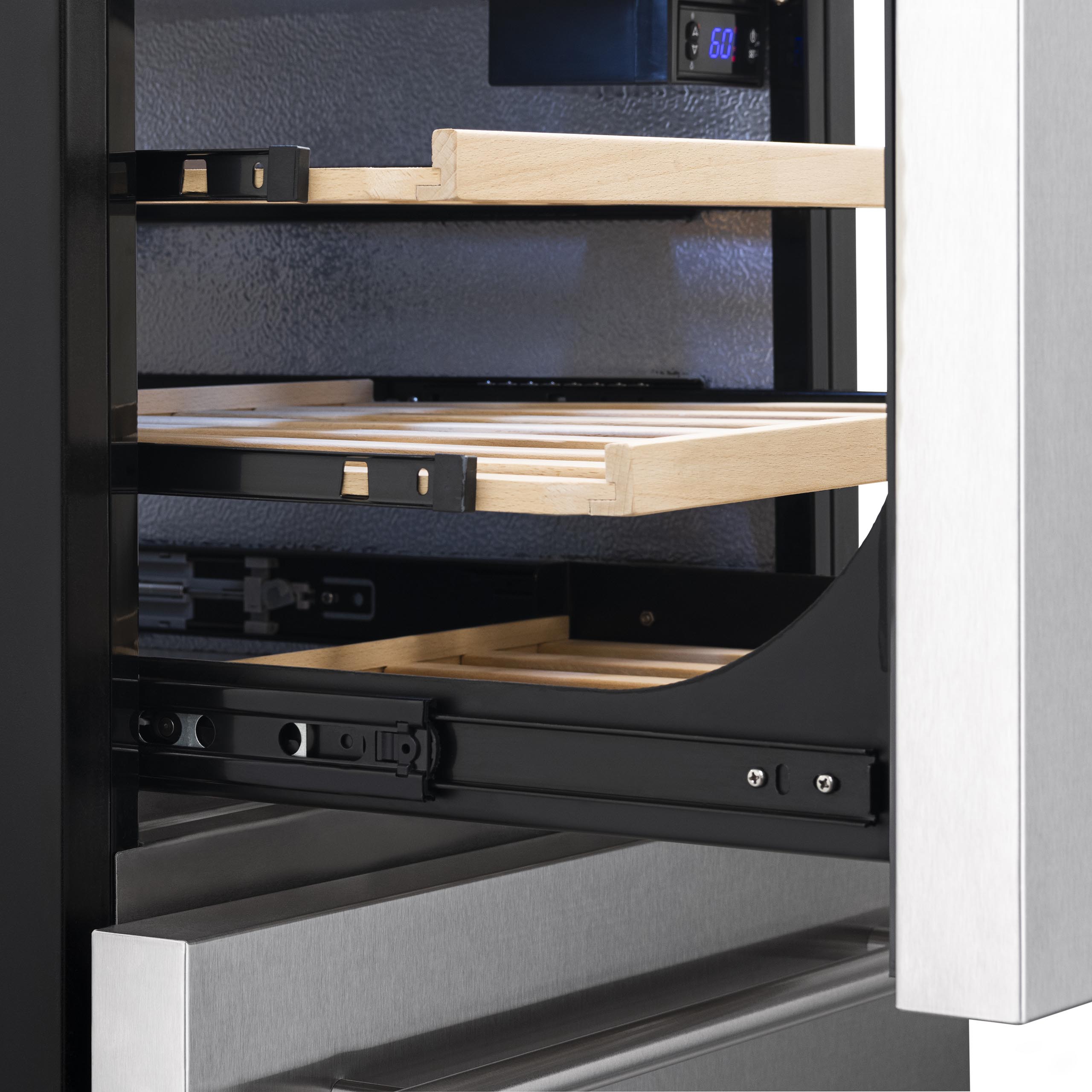 NewAir 24” Built-in 20 Bottle and 80 Can Dual Drawer Outdoor Wine and Beverage Fridge