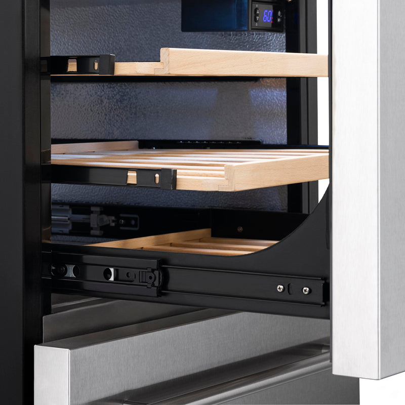 NewAir 24” Built-in 20 Bottle and 80 Can Dual Drawer Outdoor Wine and Beverage Fridge