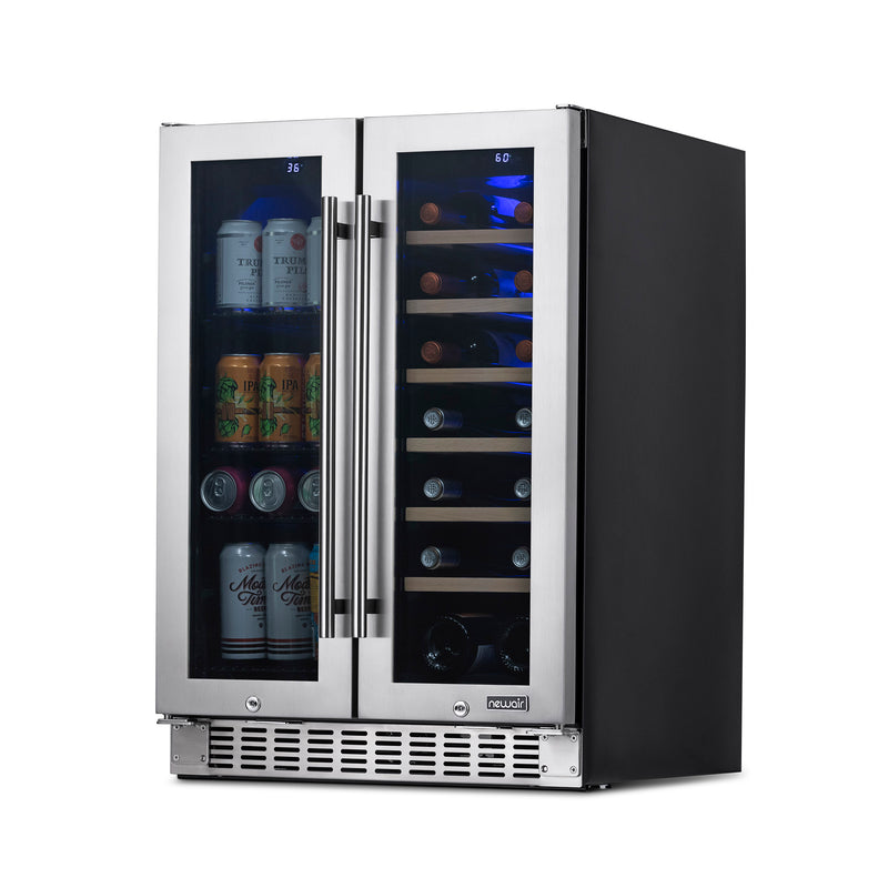 NewAir 20 Bottles/60 Cans Dual Zone Wine/Beverage Cooler