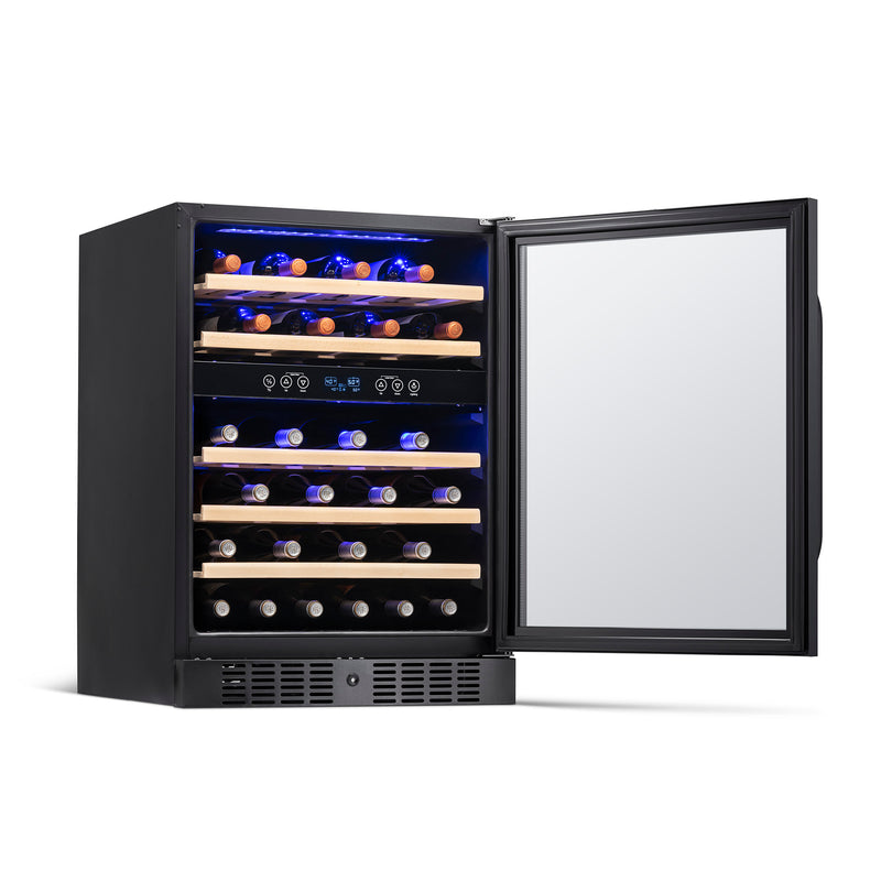 NewAir 24" Built-in 46 Bottle Dual Zone Compressor Wine Cooler