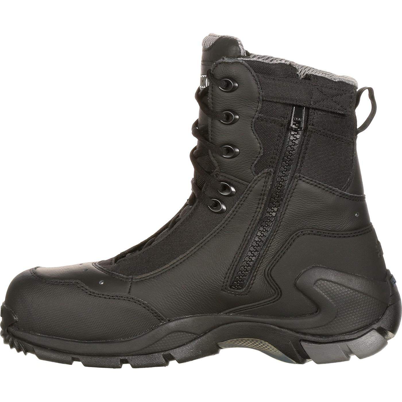 Rocky Womens 1st Med Carbon Fiber Toe Puncture-Resistant Side-Zip Waterproof Public Service Boot