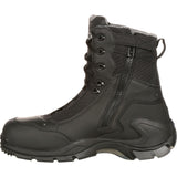 Rocky Womens 1st Med Carbon Fiber Toe Puncture-Resistant Side-Zip Waterproof Public Service Boot