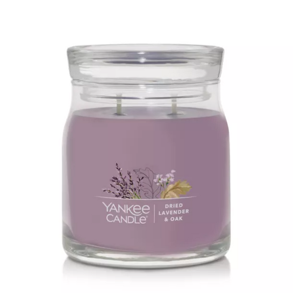 Yankee Candle Signature Medium Jar Candle - Dried Lavender & Oak