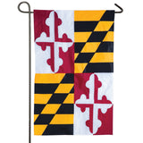 Evergreen Maryland State Flag Garden Applique Flag