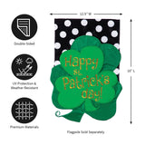 Evergreen St. Patrick Clovers Garden Applique Flag