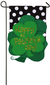 Evergreen St. Patrick Clovers Garden Applique Flag