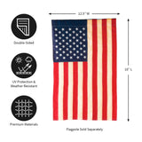 Evergreen Patriotic American Tea Stained Garden Flag