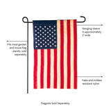 Evergreen Patriotic American Tea Stained Garden Flag