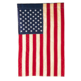 Evergreen Patriotic American Tea Stained Garden Flag