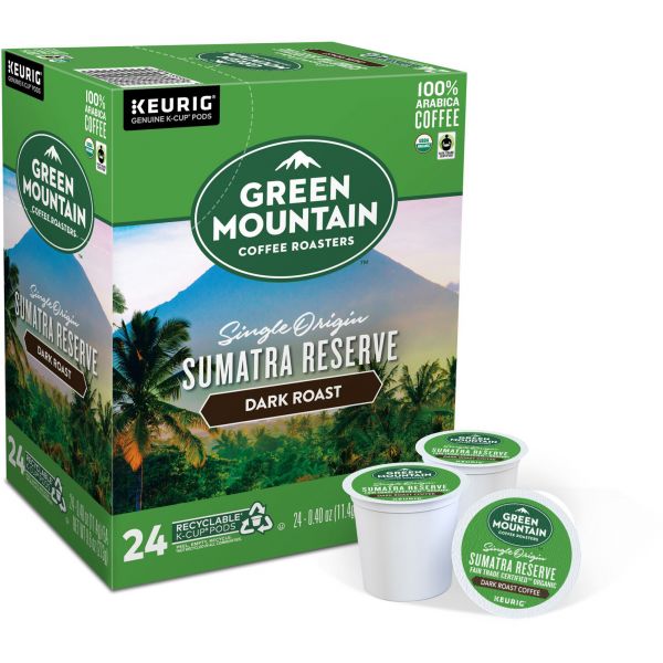 Keurig Green Mountain Coffee Roasters Fair Trade Organic Sumatran Extra Bold Coffee K-Cup Pods - 24 Count