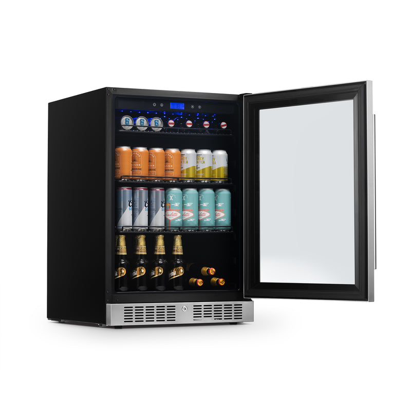 NewAir 224 Can Premium Built-in Beverage Fridge with Color Changing Lights