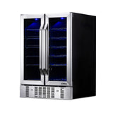 NewAir 24" Built-In Dual Zone 18 Bottle & 58 Can Wine Cooler