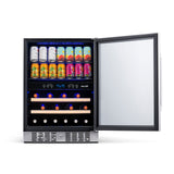 NewAir 24” Built-in Dual Zone 20 Bottle and 70 Can Wine and Beverage Fridge