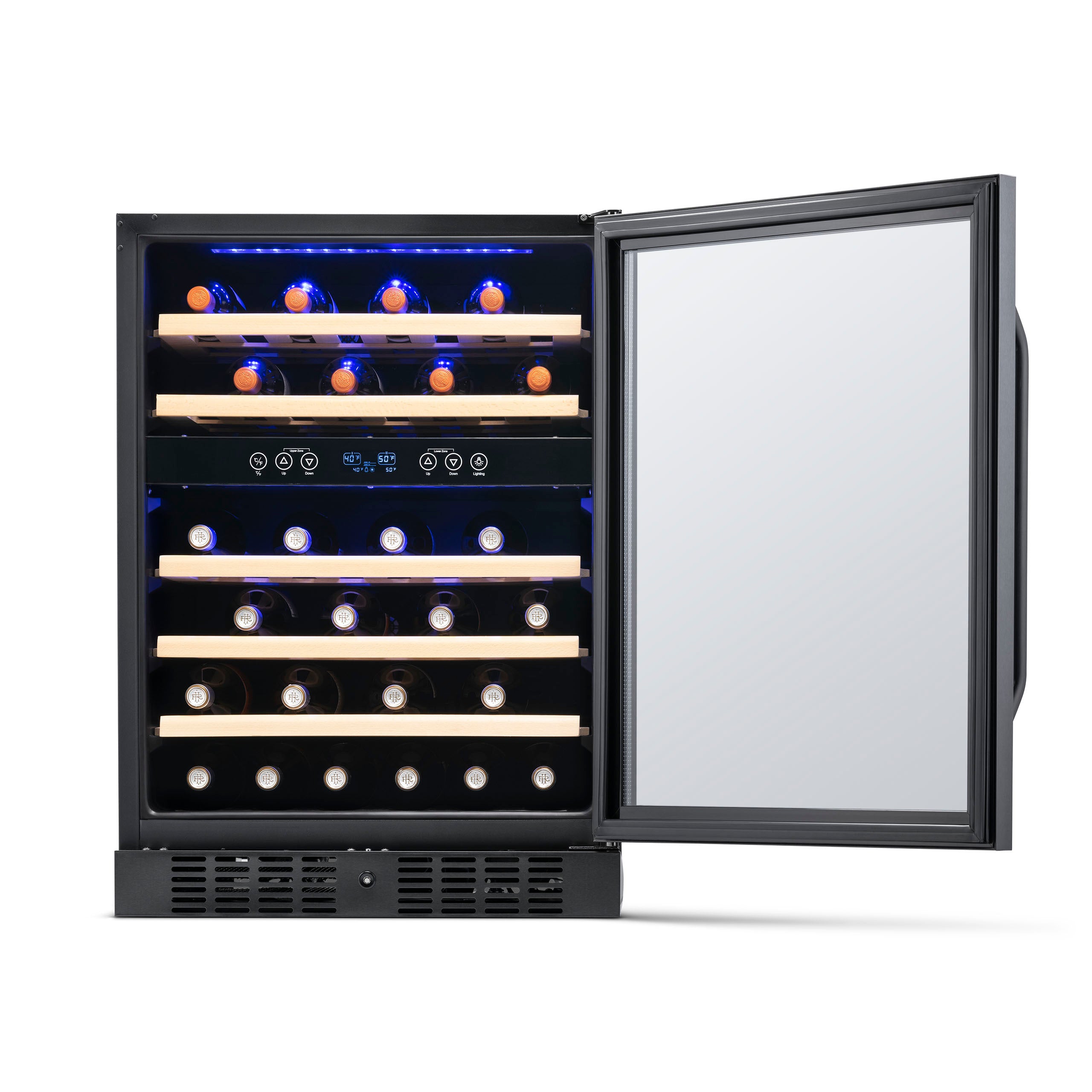 NewAir 24" Built-in 46 Bottle Dual Zone Compressor Wine Cooler