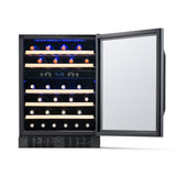 NewAir 24" Built-in 46 Bottle Dual Zone Compressor Wine Cooler