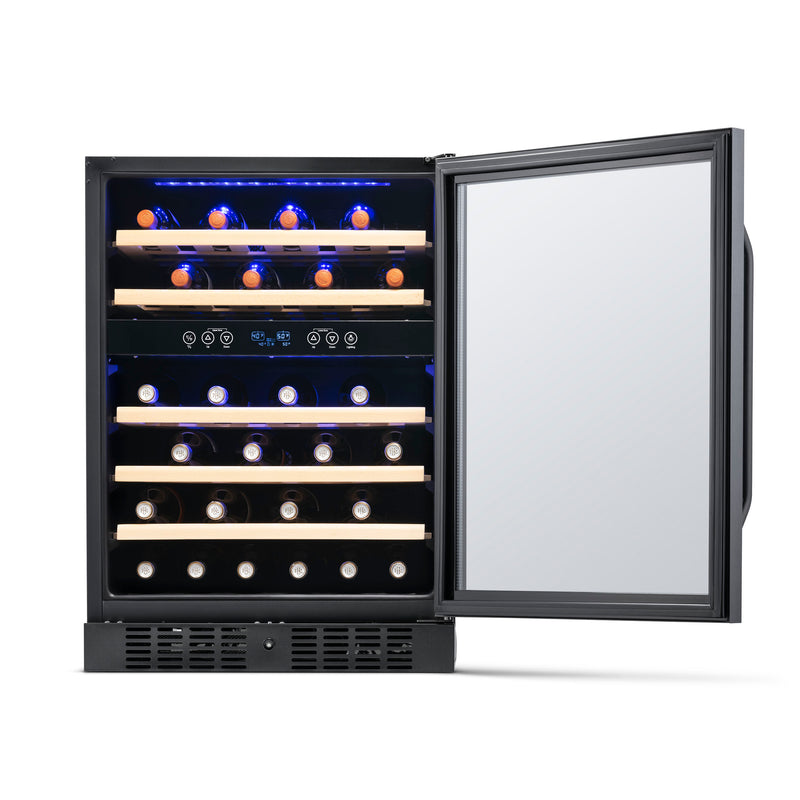 NewAir 24" Built-in 46 Bottle Dual Zone Compressor Wine Cooler