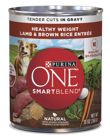 Purina ONE SmartBlend Tender Cuts In Gravy Healthy Weight Lamb & Brown Rice Entrée Wet Dog Food - 13 oz